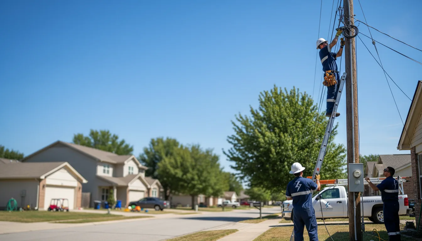Residential electrician providing installation services in Blue Grass, IA